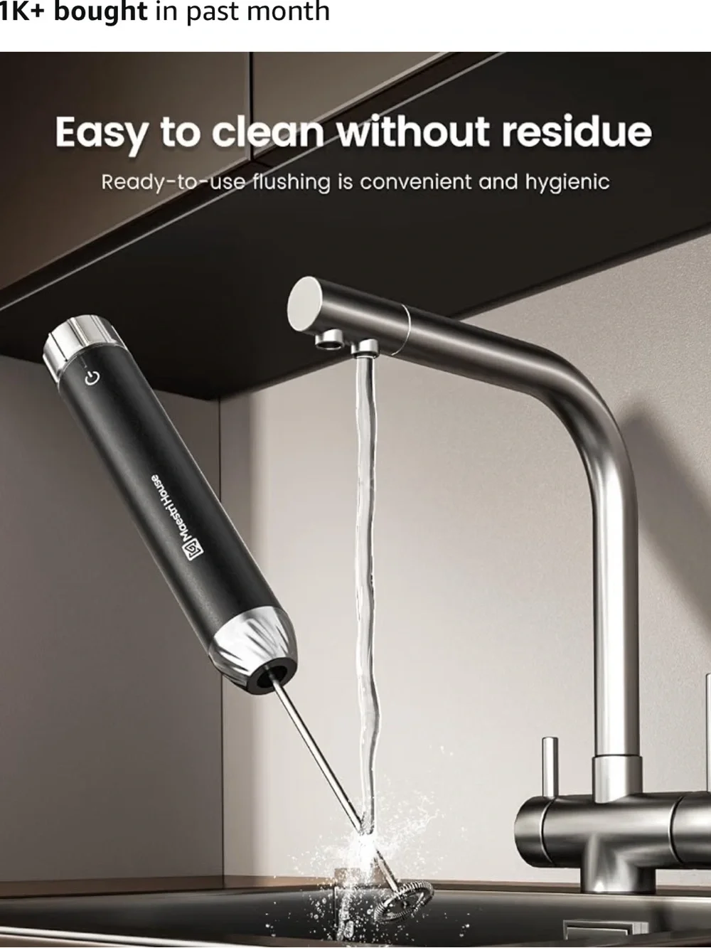 Maestri House LunaFro Max Rechargeable Electric Milk Frother Drink mixer NIOB